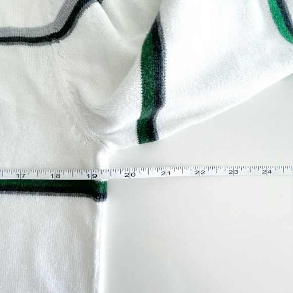 Billabong Mens Crewneck Sweater Long Sleeved Logo White Black Striped Size M - Picture 8 of 8